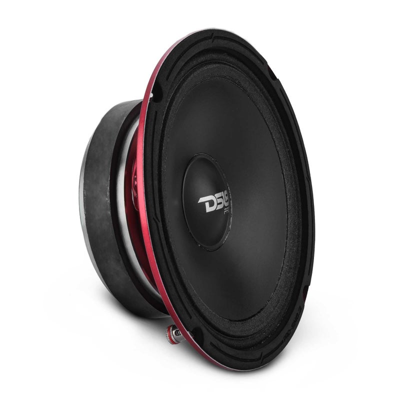 DS18 PRO-SM6.2 Slim Loudspeaker - 6.5", Midrange, Red Steel Basket, 400W Max Power, 200W RMS, 2 Ohms - IP66 Water Resistance, Perfect for Motorcycle Applications - Image 1